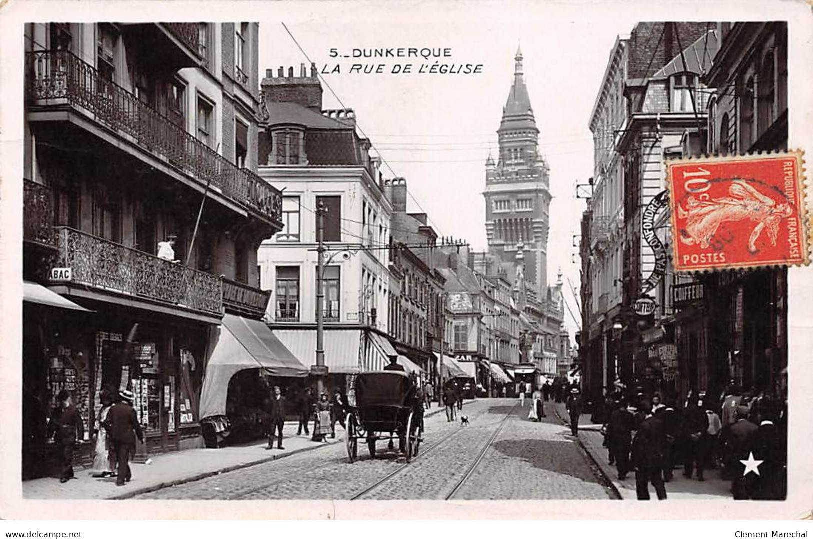 DUNKERQUE - La Rue De L'Eglise - état - Dunkerque