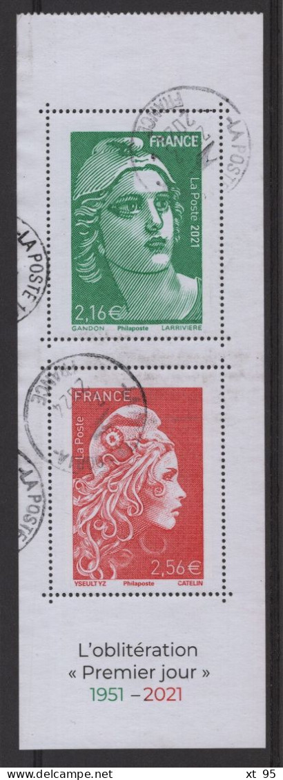 France - N°5497 + 5498 - Marianne De Gandon + Marianne L'engagee (grands Formats) - Oblitere - Usati