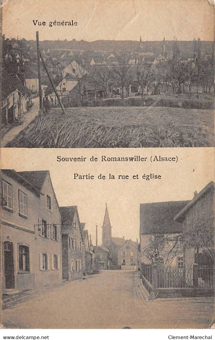 Souvenir De ROMANSWILLER - Partie De La Rue Et Eglise - état - Other & Unclassified