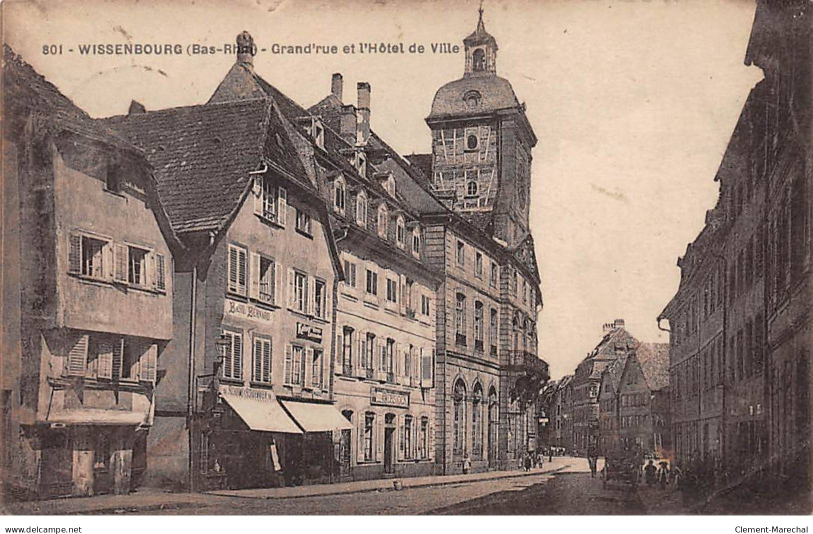 WISSENBOURG - Grand Rue Et L'Hôtel De Ville - état - Wissembourg