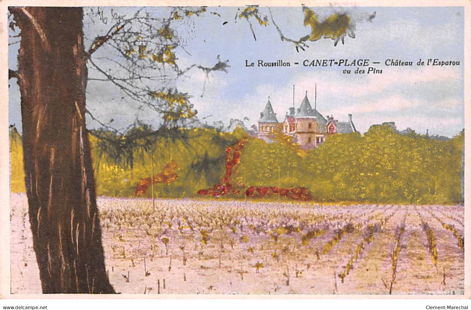 CANET PLAGE - Château De L'Esparou Vu Des Pins - Très Bon état - Canet En Roussillon