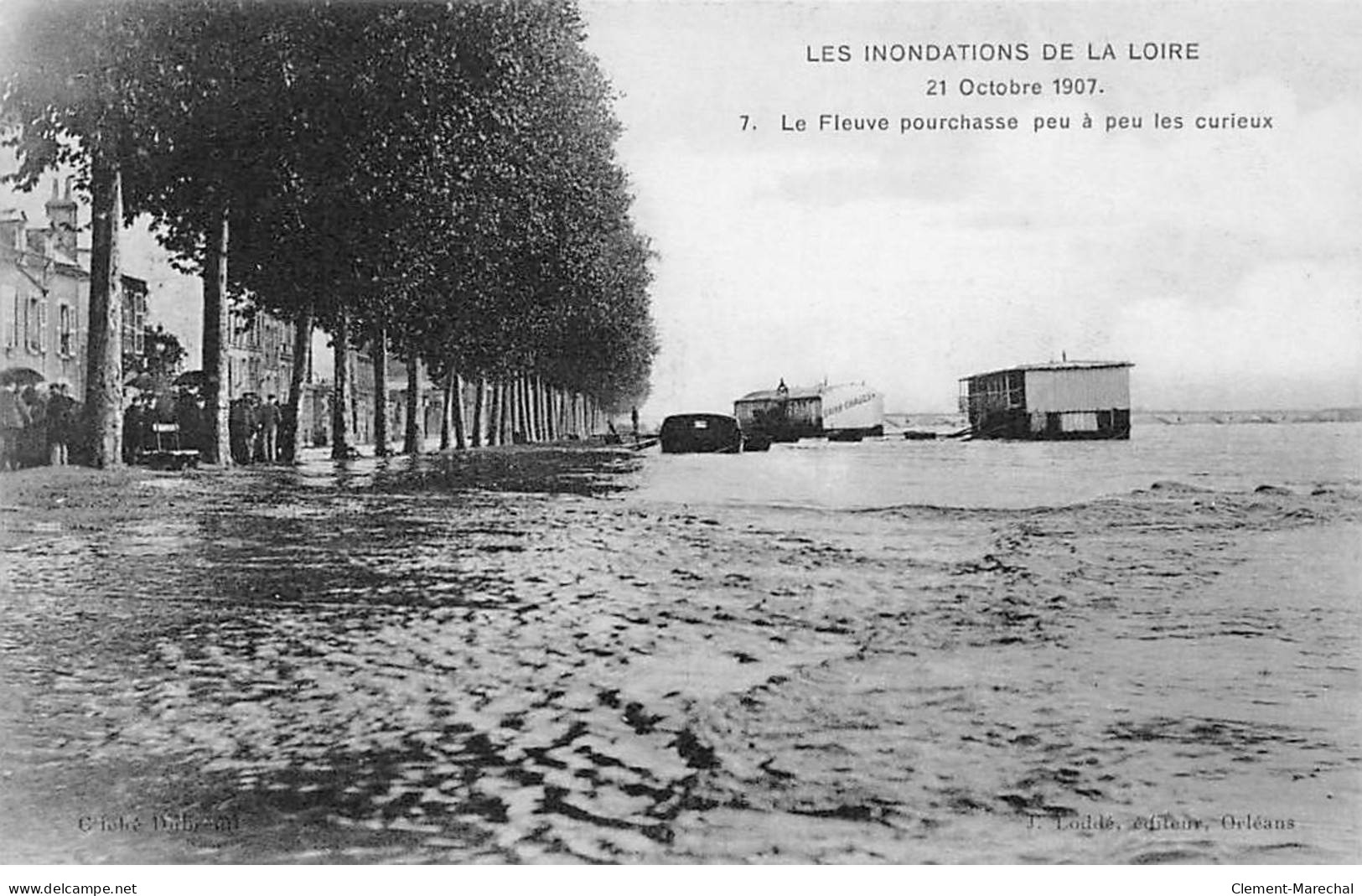 ORLEANS - Les Inondations De La Loire - 1907 - Le Fleuve Pourchasse Peu à Peu Les Curieux - Très Bon état - Orleans