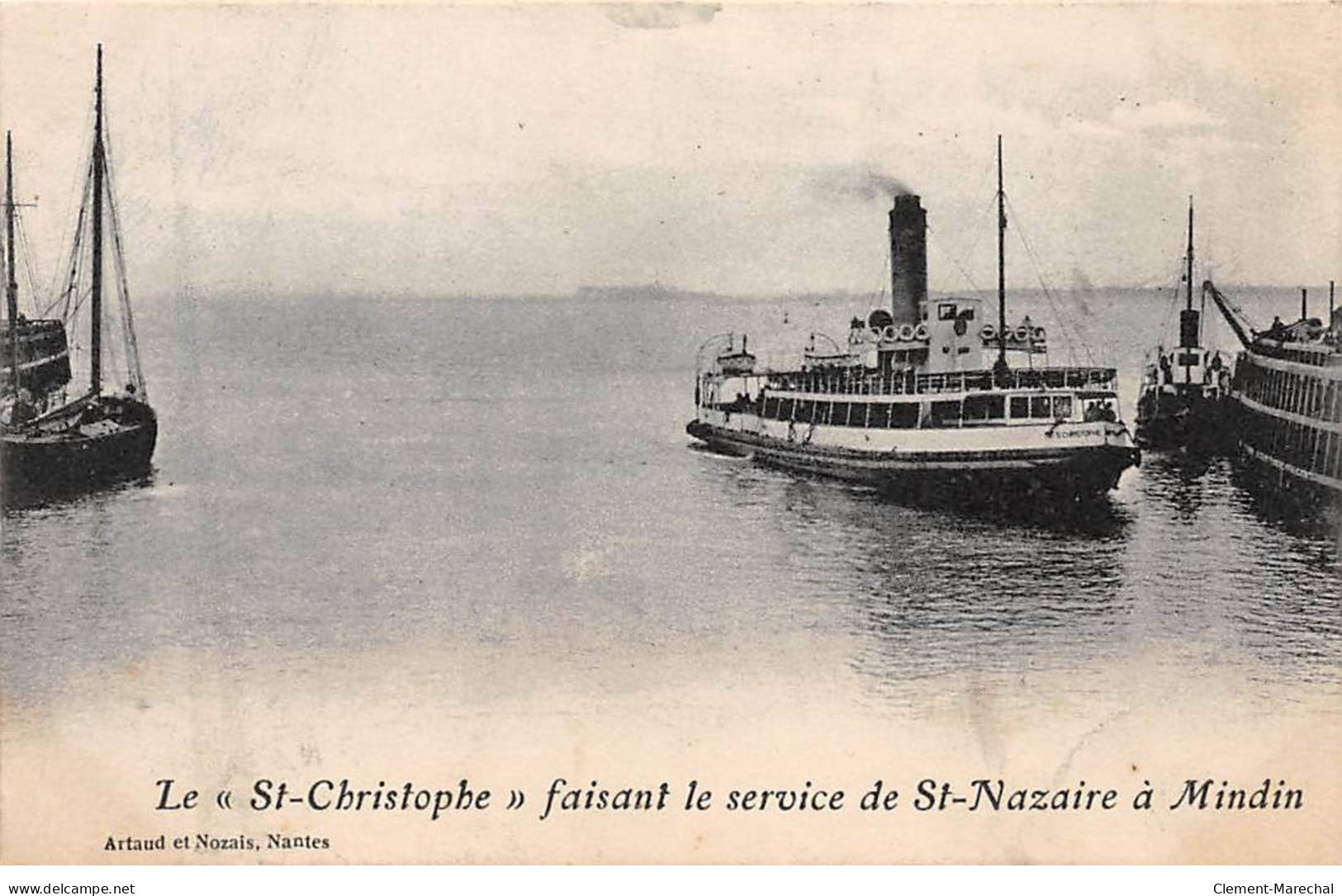 Le " Saint Christophe " Faisant Le Service De Saint Nazaire à Mindin - Très Bon état - Saint Nazaire