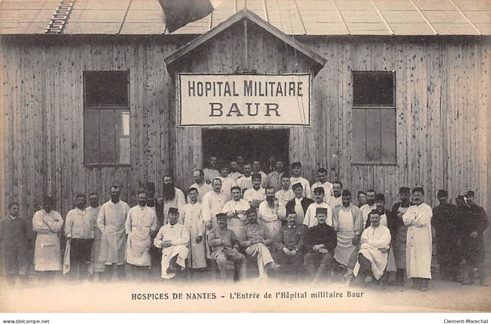 Hospices De NANTES - L'Entrée De L'Hôpital Militaire Baur - Très Bon état - Nantes