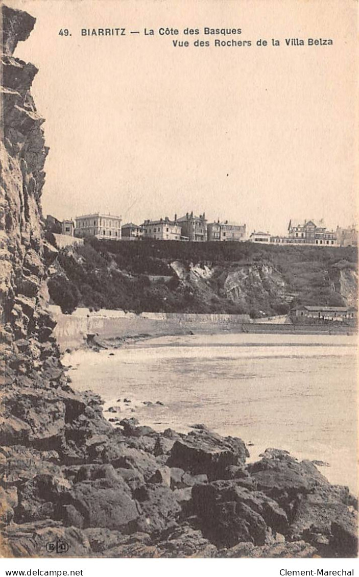 BIARRITZ - La Côte Des Basques Vue Des Rohers De La Villa Belza - Très Bon état - Biarritz