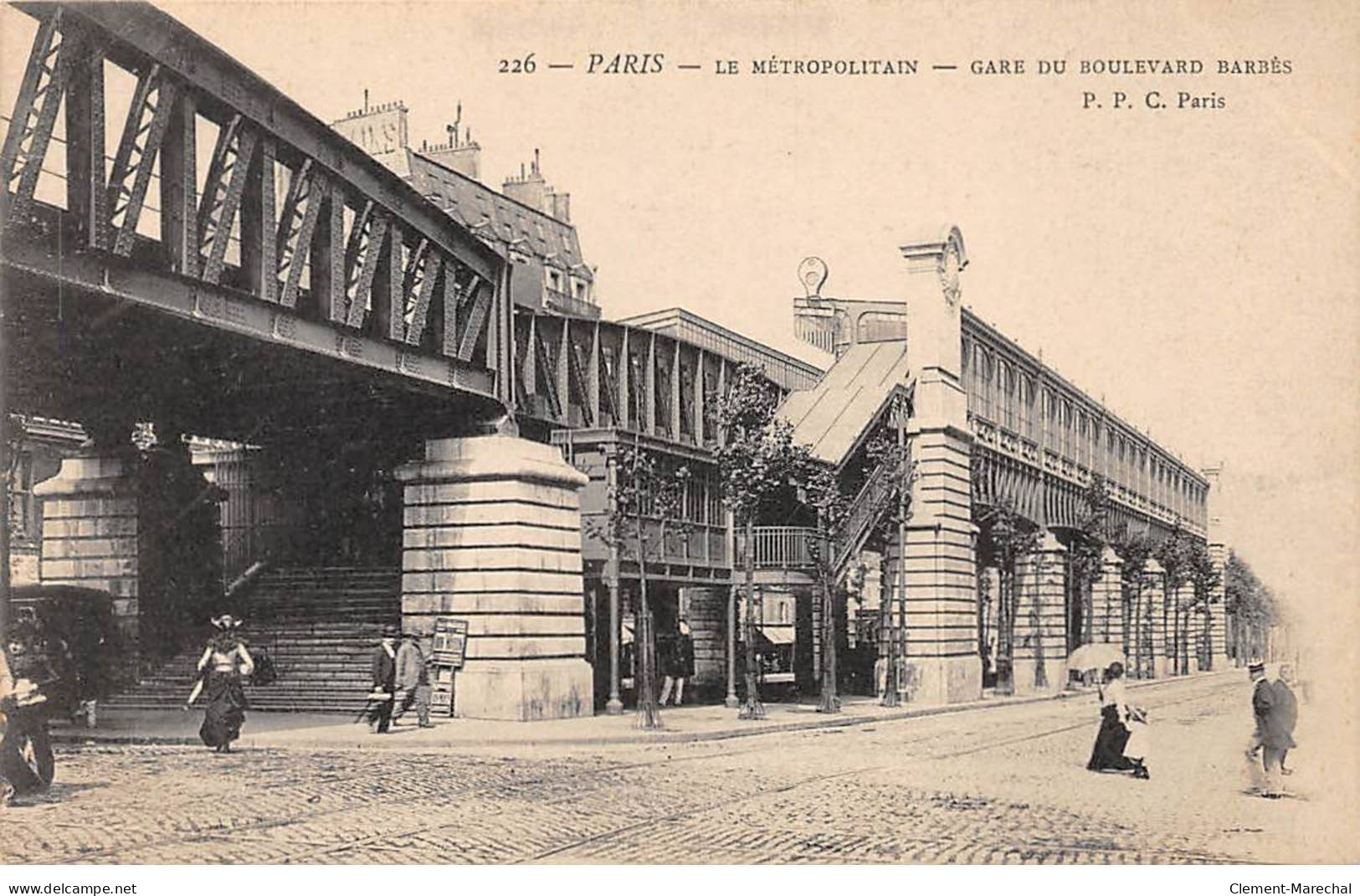 PARIS - Le Métropolitain - Gare Du Boulevard Barbès - Très Bon état - Metro, Estaciones