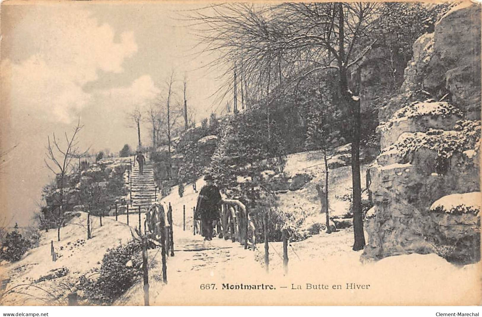 PARIS - Montmartre - La Butte En Hiver - Très Bon état - Arrondissement: 18