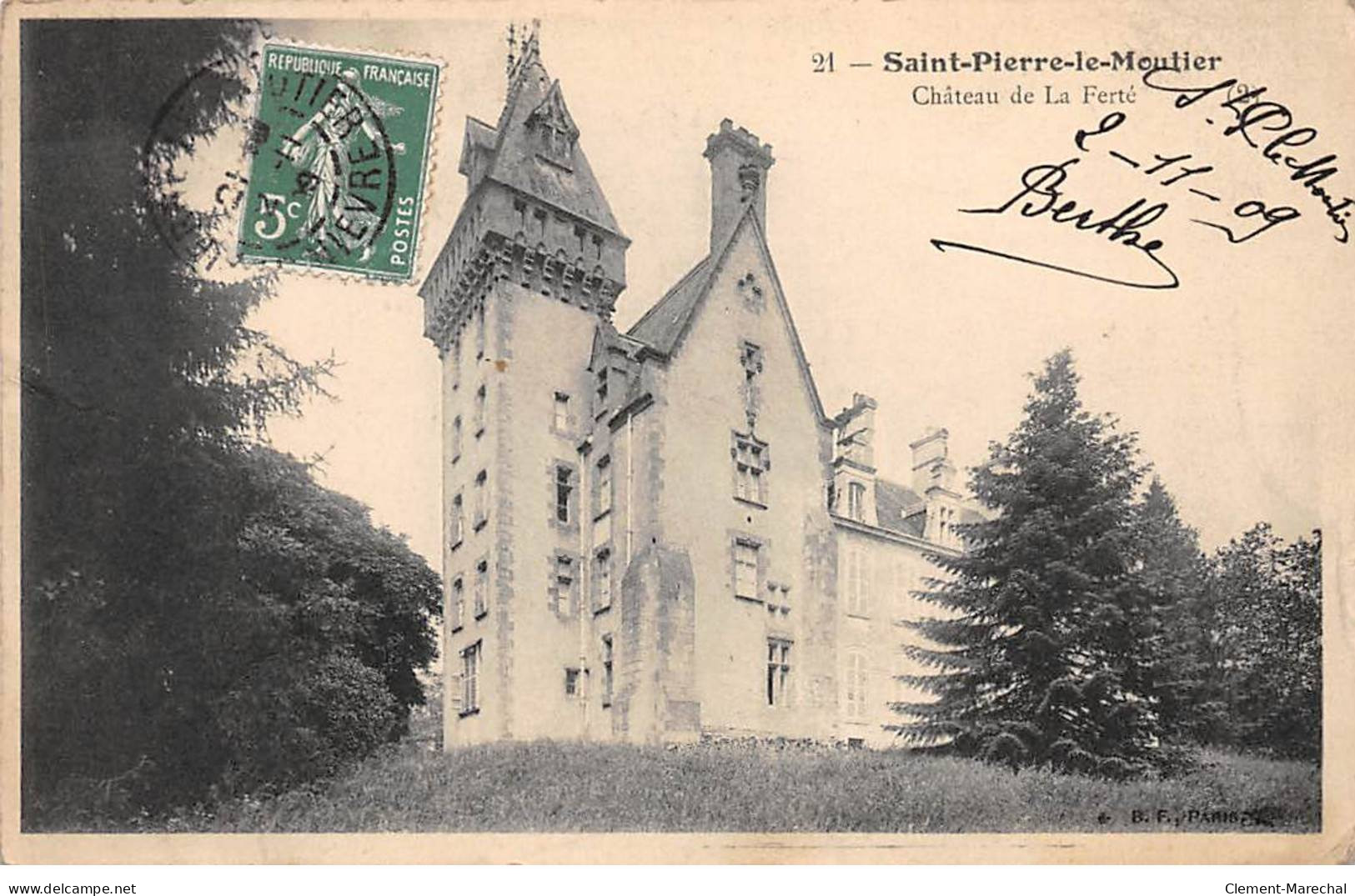SAINT PIERRE LE MOUTIER - Château De La Ferté - état - Saint Pierre Le Moutier