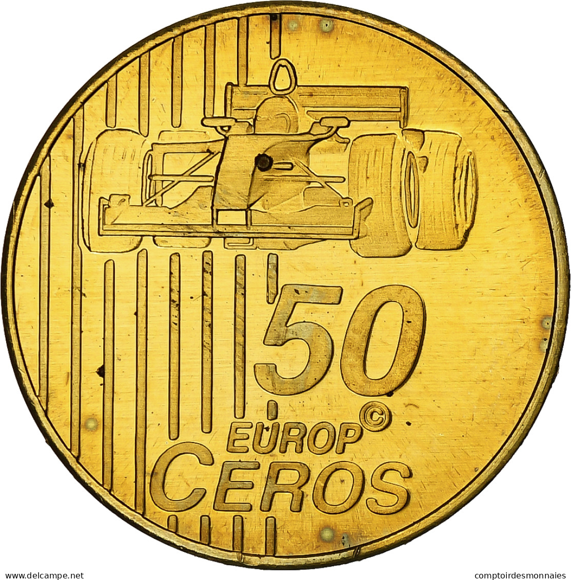 Suisse, 50 Euro Cent, Fantasy Euro Patterns, Essai-Trial, BE, 2003, Laiton, FDC - Essais Privés / Non-officiels