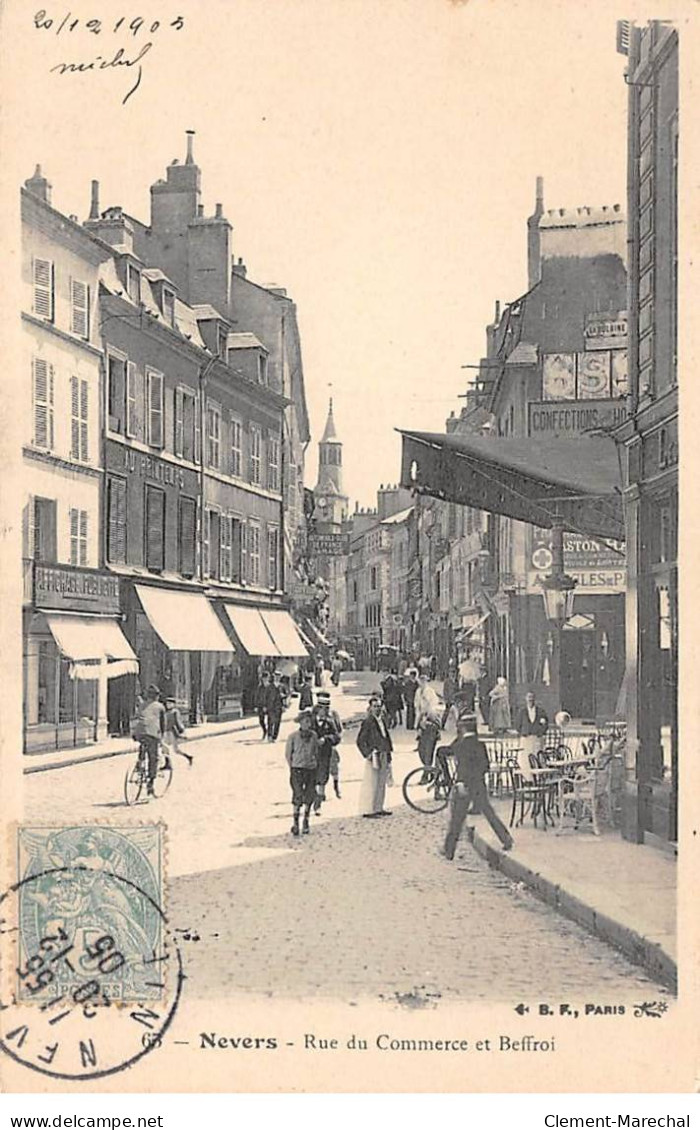 NEVERS - Rue Du Commerce Et Beffroi - Très Bon état - Nevers