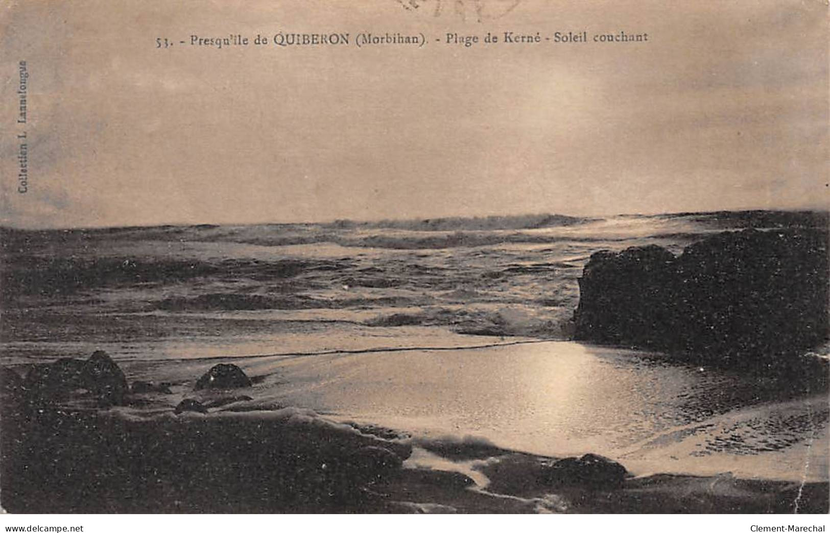 Presqu'Ile De QUIBERON - Plage De Kerné - Soleil Couchant - Très Bon état - Quiberon