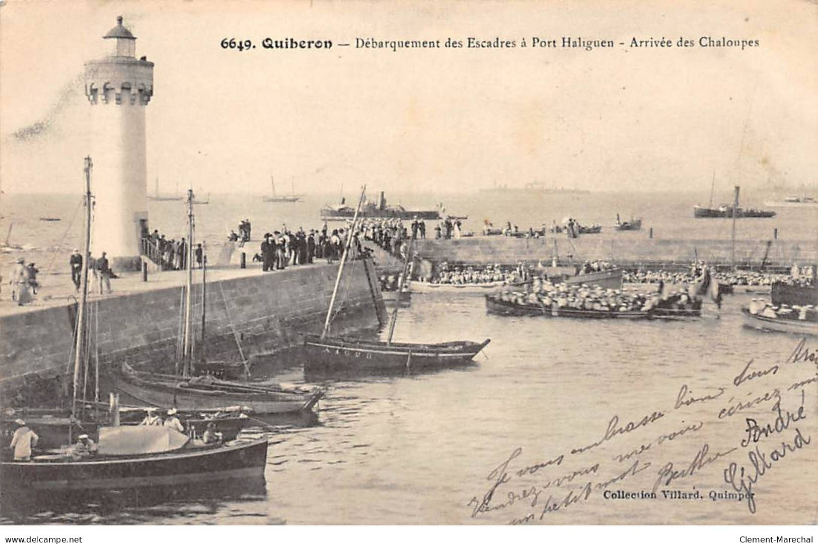 QUIBERON - Débarquement Des Escadres à Port Haliguen - Arrivée Des Chaloupes - état - Quiberon