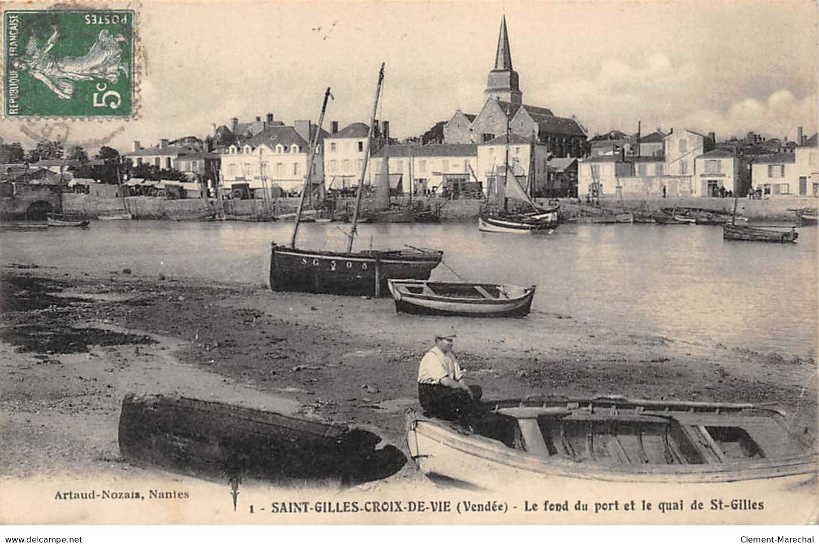 SAINT GILLES CROIX DE VIE - Le Fond Du Port Et Le Quai De Saint Gilles - Très Bon état - Saint Gilles Croix De Vie