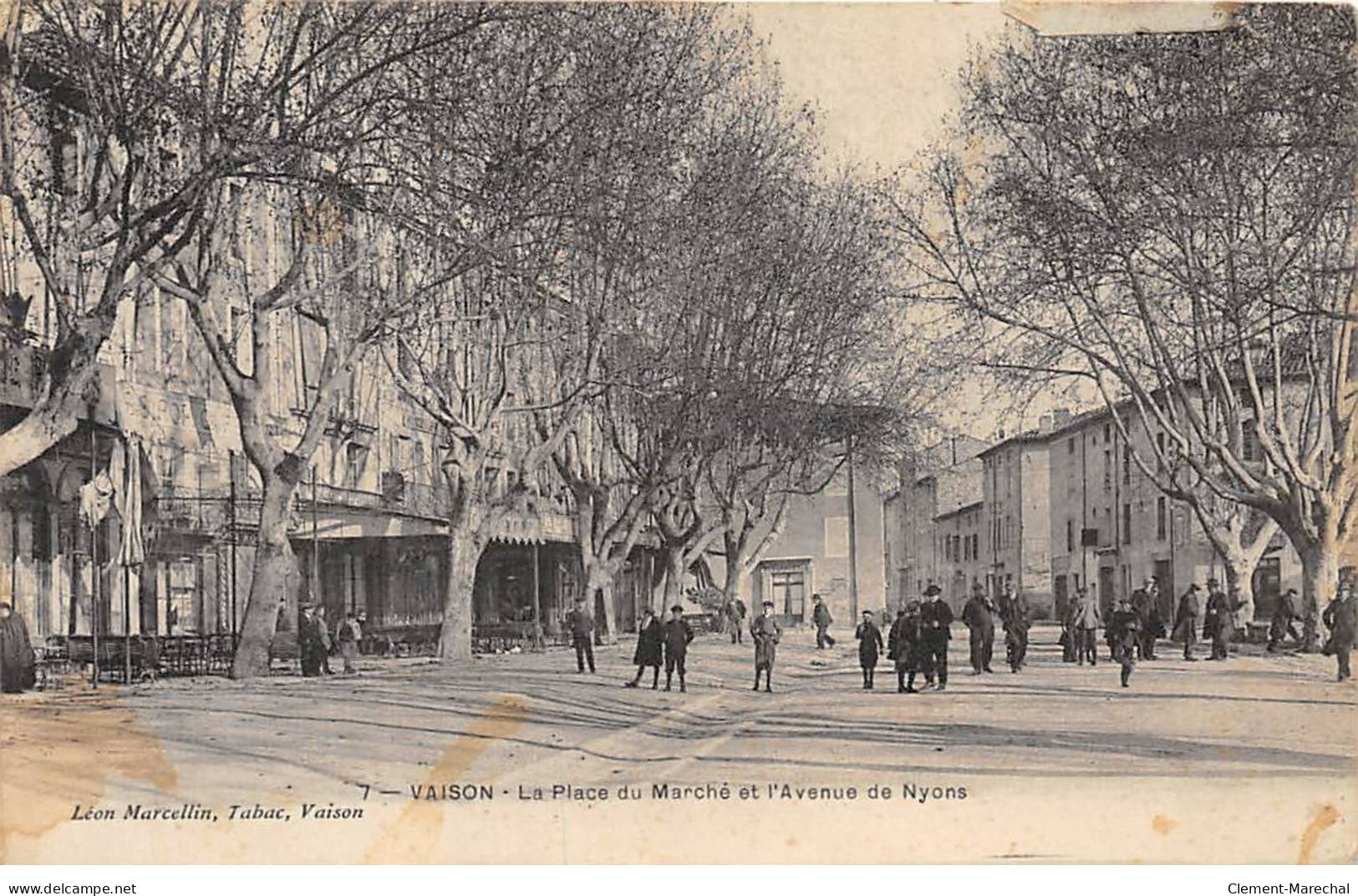 VAISON - La Place Du Marché Et L'Avenue De Nyons - état - Vaison La Romaine