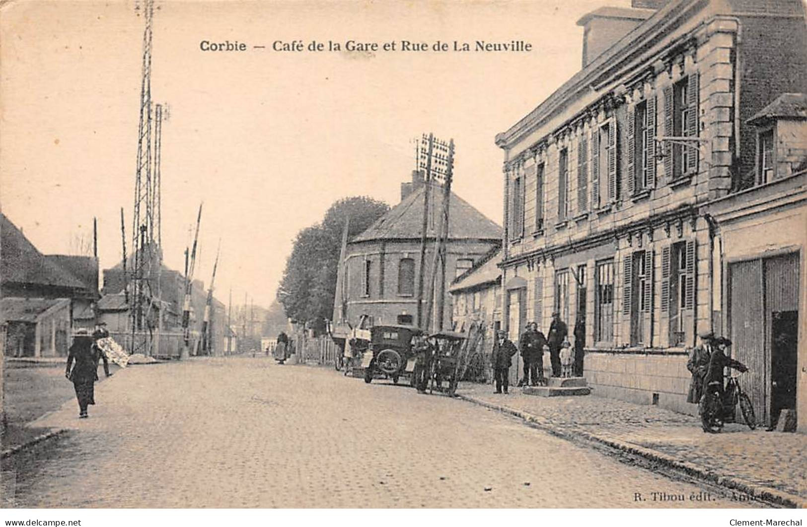 CORBIE - Café De La Gare Et Rue De La Neuville - Très Bon état - Corbie