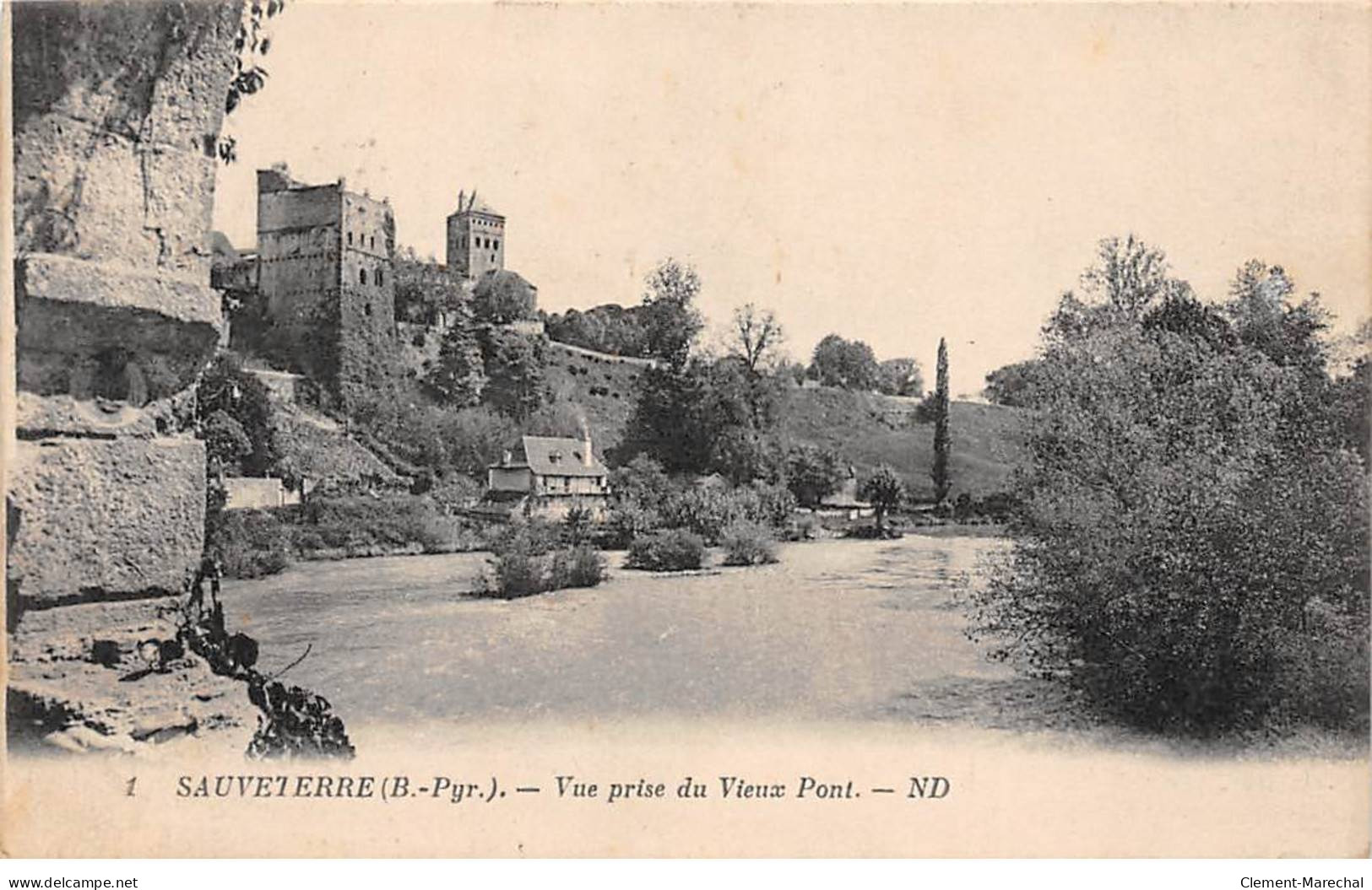 SAUVETERRE - Vue Prise Du Vieux Pont - Très Bon état - Sauveterre De Bearn