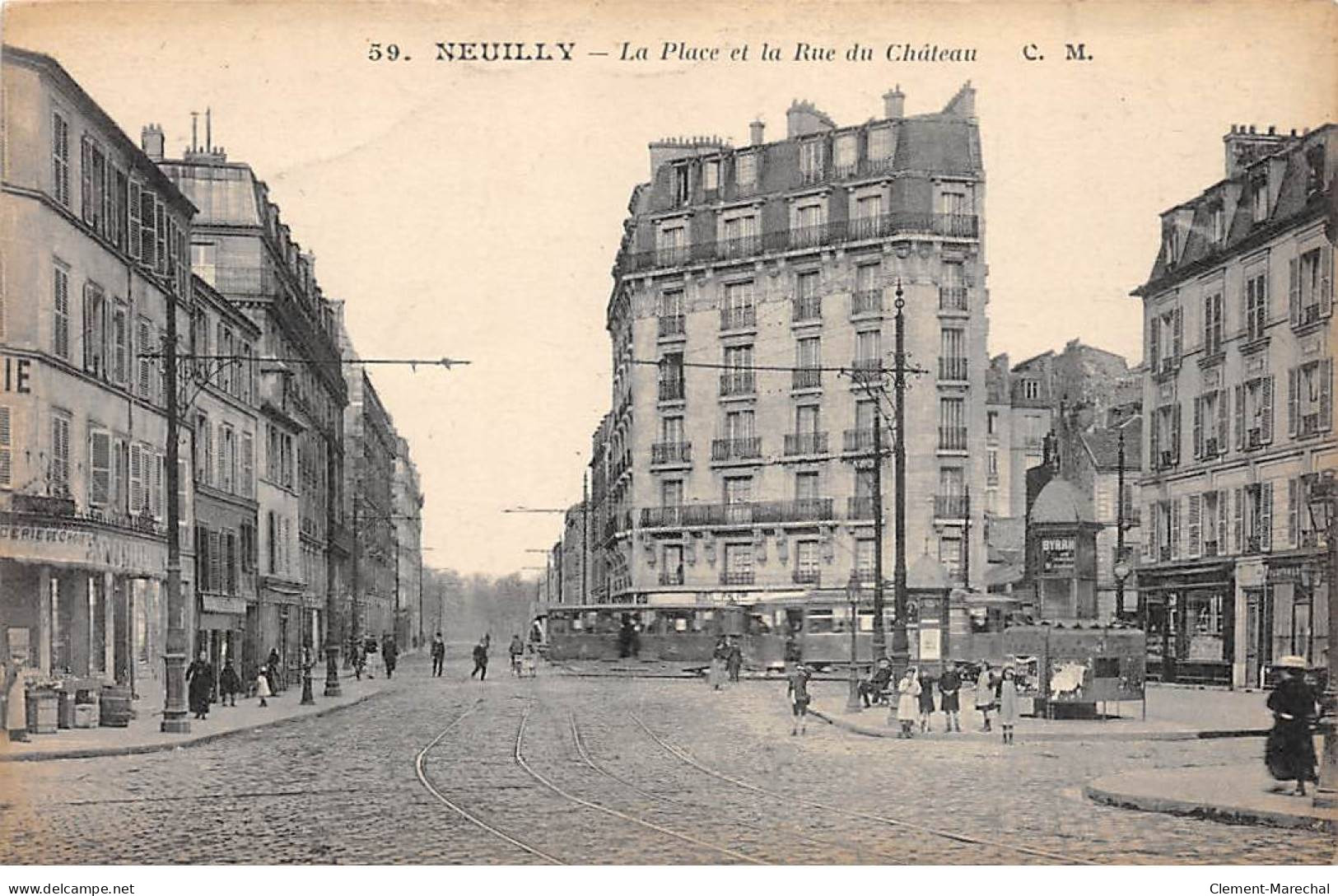 NEUILLY - La Place Et La Rue Du Château - Très Bon état - Neuilly Sur Seine