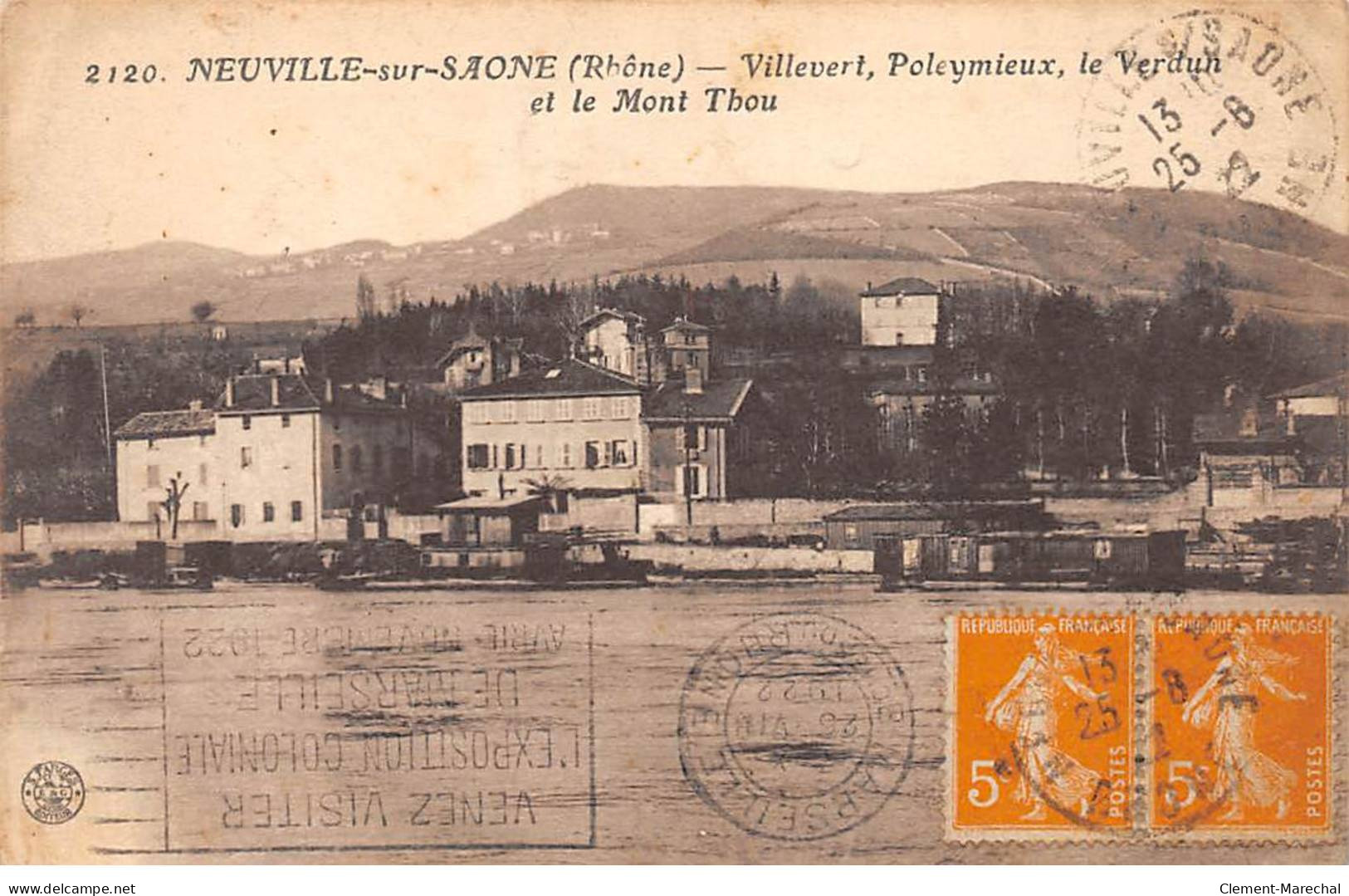 NEUVILLE SUR SAONE - Villevert, Poleymieux, Le Verdun Et Le Mont Thou - état - Neuville Sur Saone