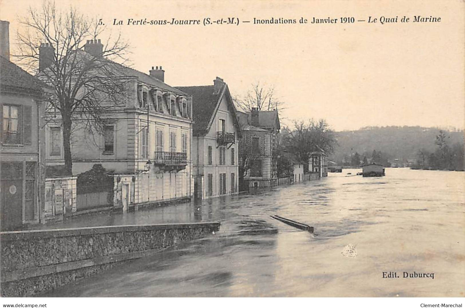 LA FERTE SOUS JOUARRE - Inondations De Janvier 1910 - Le Quai De Marine - Très Bon état - La Ferte Sous Jouarre