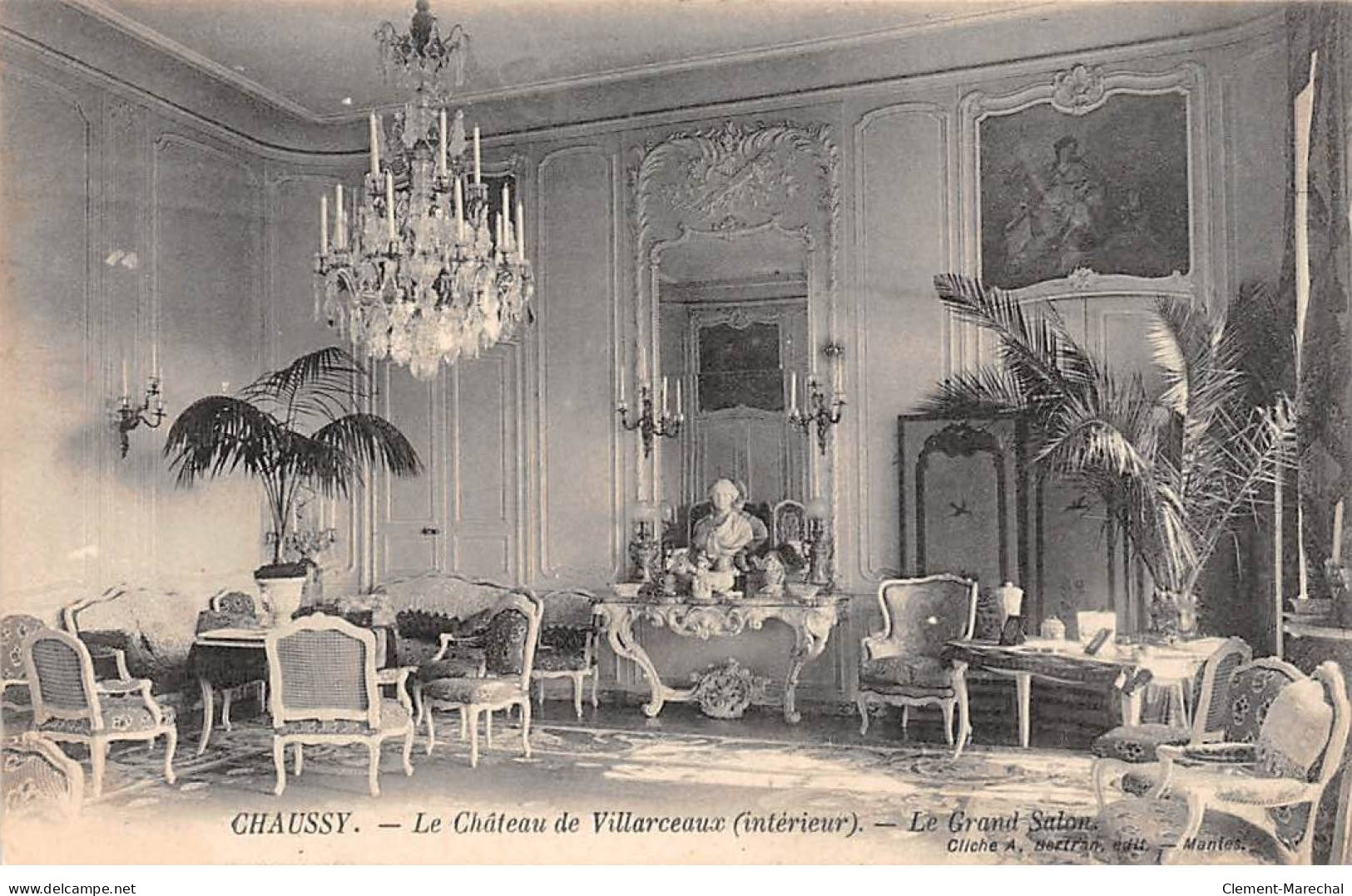 CHAUSSY - Le Château De Villarceaux - Le Grand Salon - Très Bon état - Autres & Non Classés