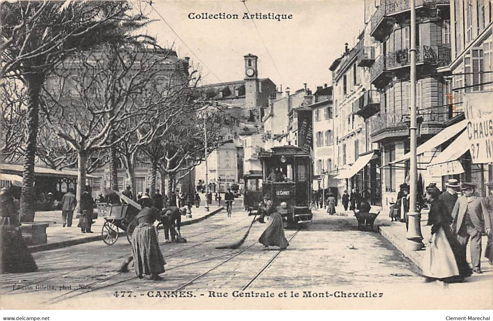 CANNES - Rue Centrale Et Le Mont Chevalier - Très Bon état - Cannes