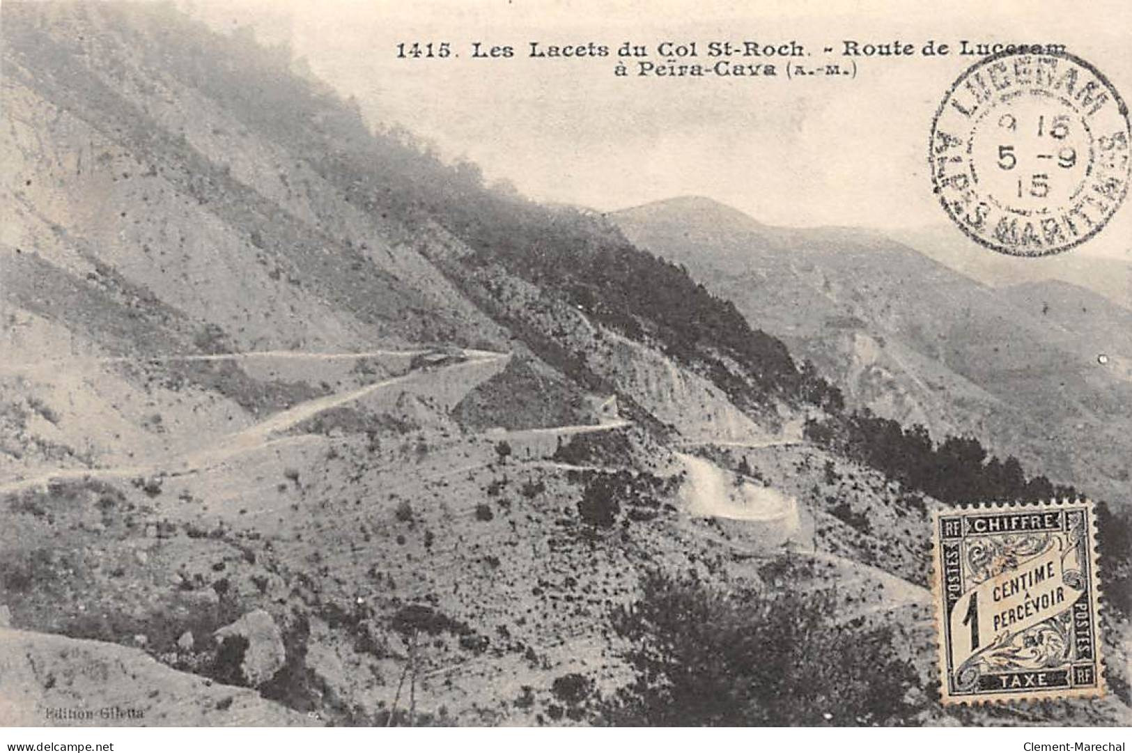Les Lacets Du Col Saint Roch - Route De Luceram à PEIRA CAVA - Très Bon état - Altri & Non Classificati