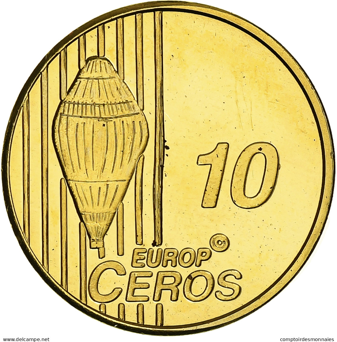 Suisse, 10 Euro Cent, Fantasy Euro Patterns, Essai-Trial, BE, 2003, Laiton, FDC - Privéproeven