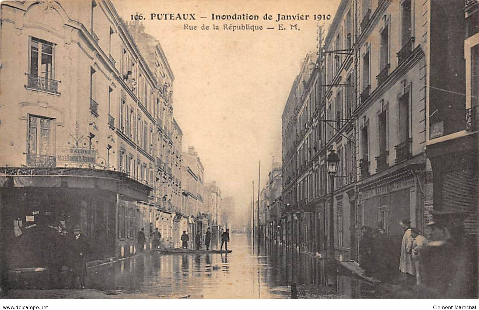 PUTEAUX - Inondations De Janvier 1910 - Rue De La République - Très Bon état - Puteaux