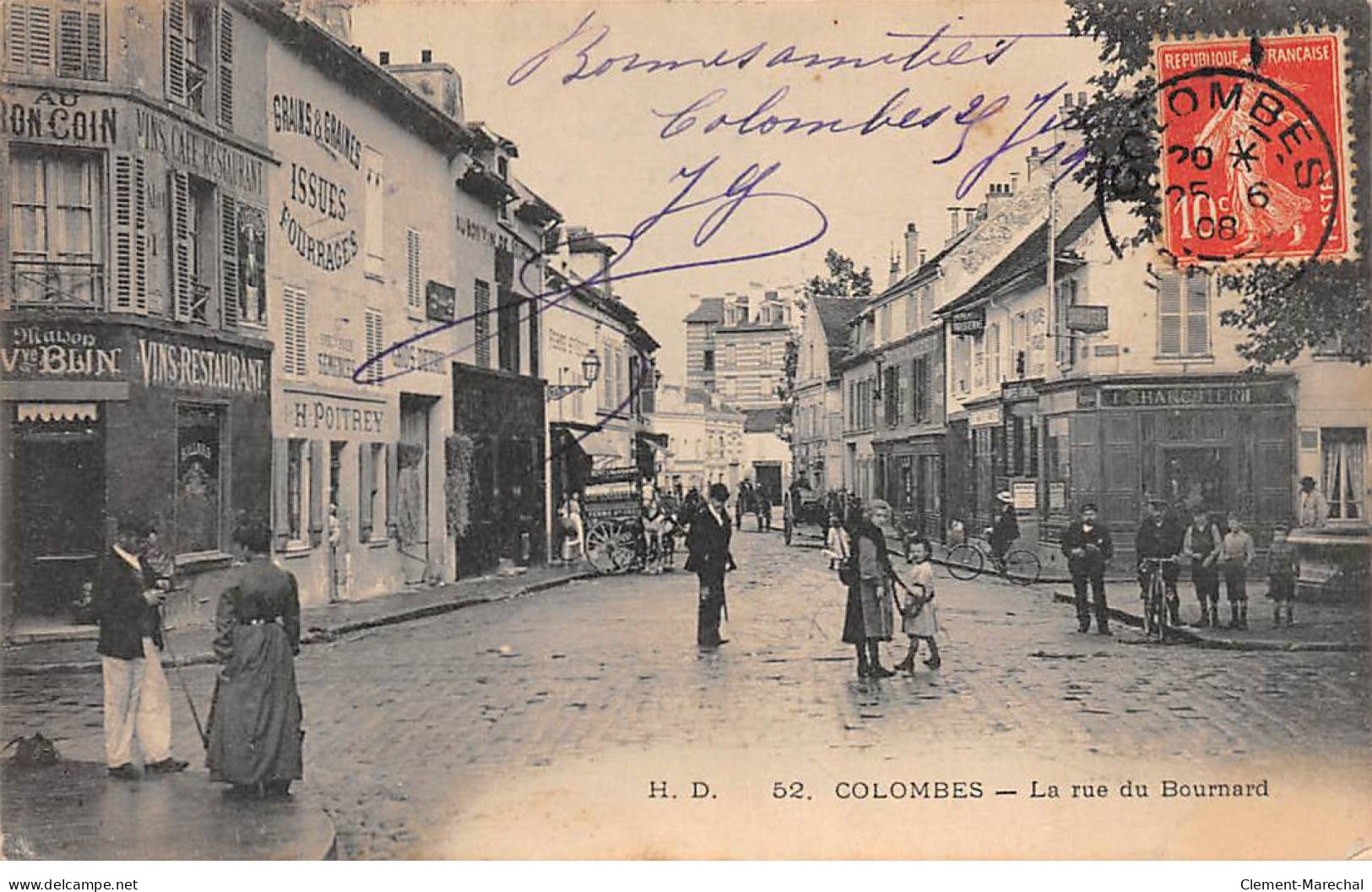 COLOMBES - La Rue Du Bournard - Très Bon état - Colombes