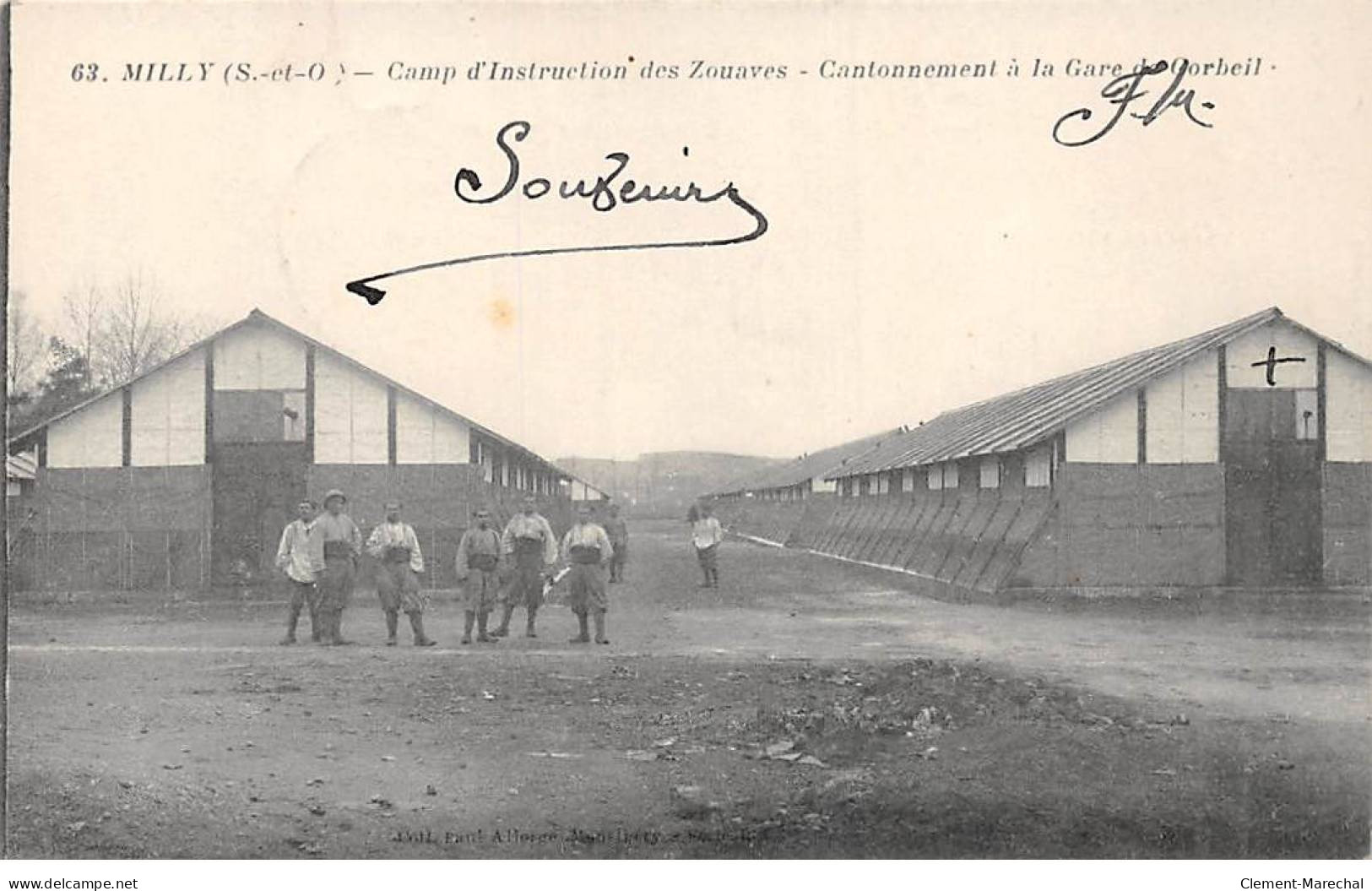 MILLY - Camp D'Instruction Des Zouaves - Cantonnement à La Gare De Corbeil - Très Bon état - Milly La Foret