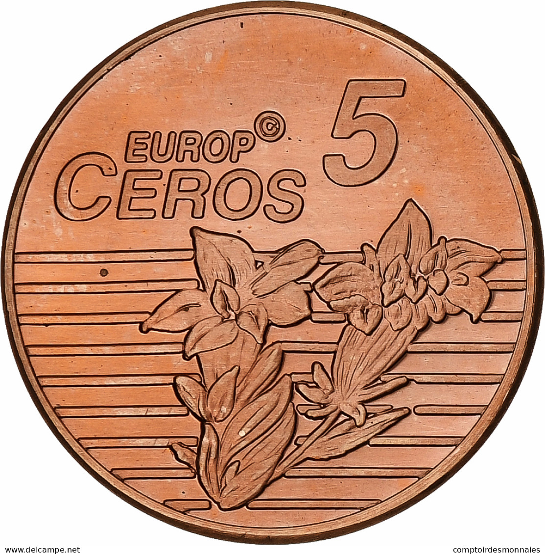 Suisse, 5 Euro Cent, Fantasy Euro Patterns, Essai-Trial, BE, 2003, Cuivre, FDC - Privatentwürfe