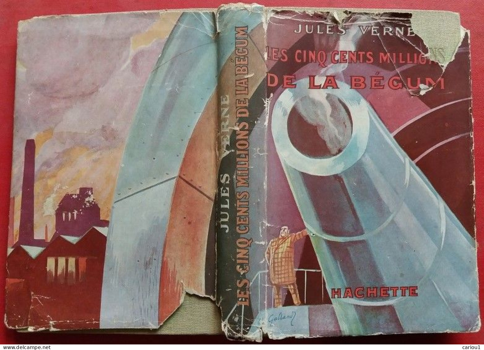 C1 Jules VERNE Les CINQ CENT MILLIONS DE LA BEGUM Jaquette ILLUSTRE GALLAND 1929  PORT INCLUS France - Bibliotheque De La Jeunesse