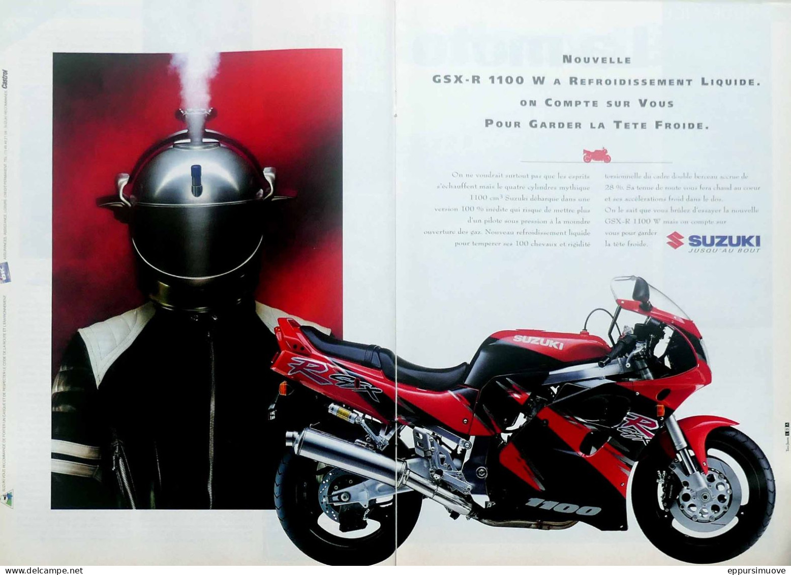Publicité Papier  MOTO SUZUKI GSX-R 1100 Juin 1993 MRFL - Advertising
