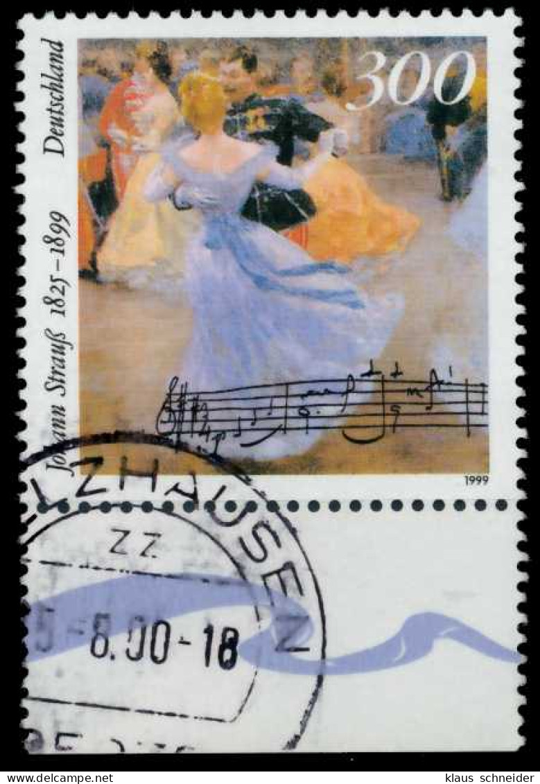 BRD 1999 Nr 2061 Zentrisch Gestempelt URA X6D111A - Used Stamps
