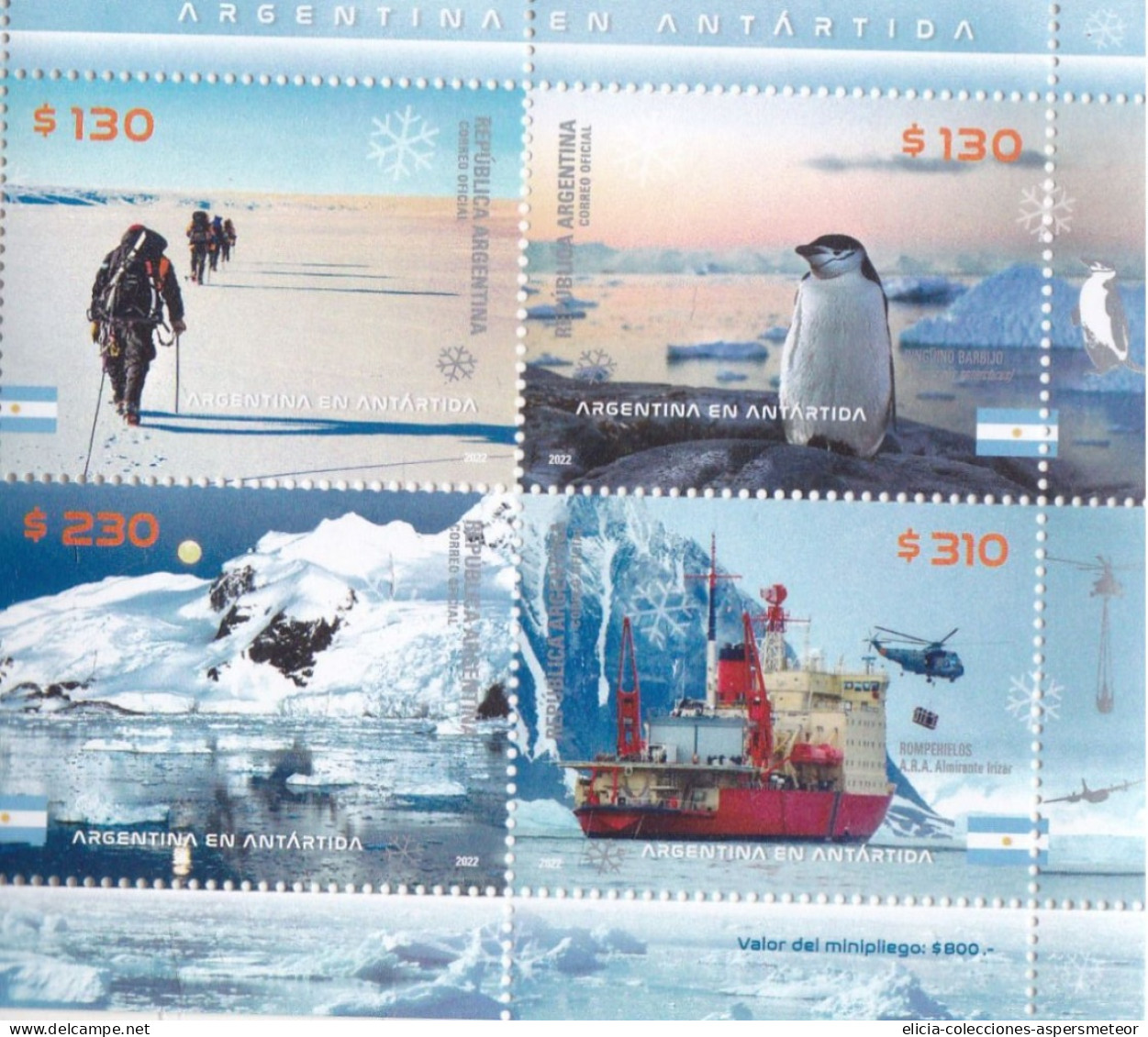 Argentina - 2022 - Argentina In Antartica - Mini Sheet - MNH - Unused Stamps