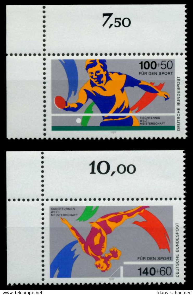 BRD 1989 Nr 1408-1409 Postfrisch ECKE-OLI X8CD9B2 - Ungebraucht