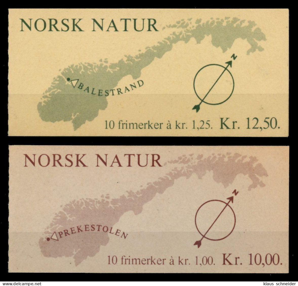 NORWEGEN MARKENHEFT Nr MH 0-726-727 Postfrisch S0339EA - Postzegelboekjes