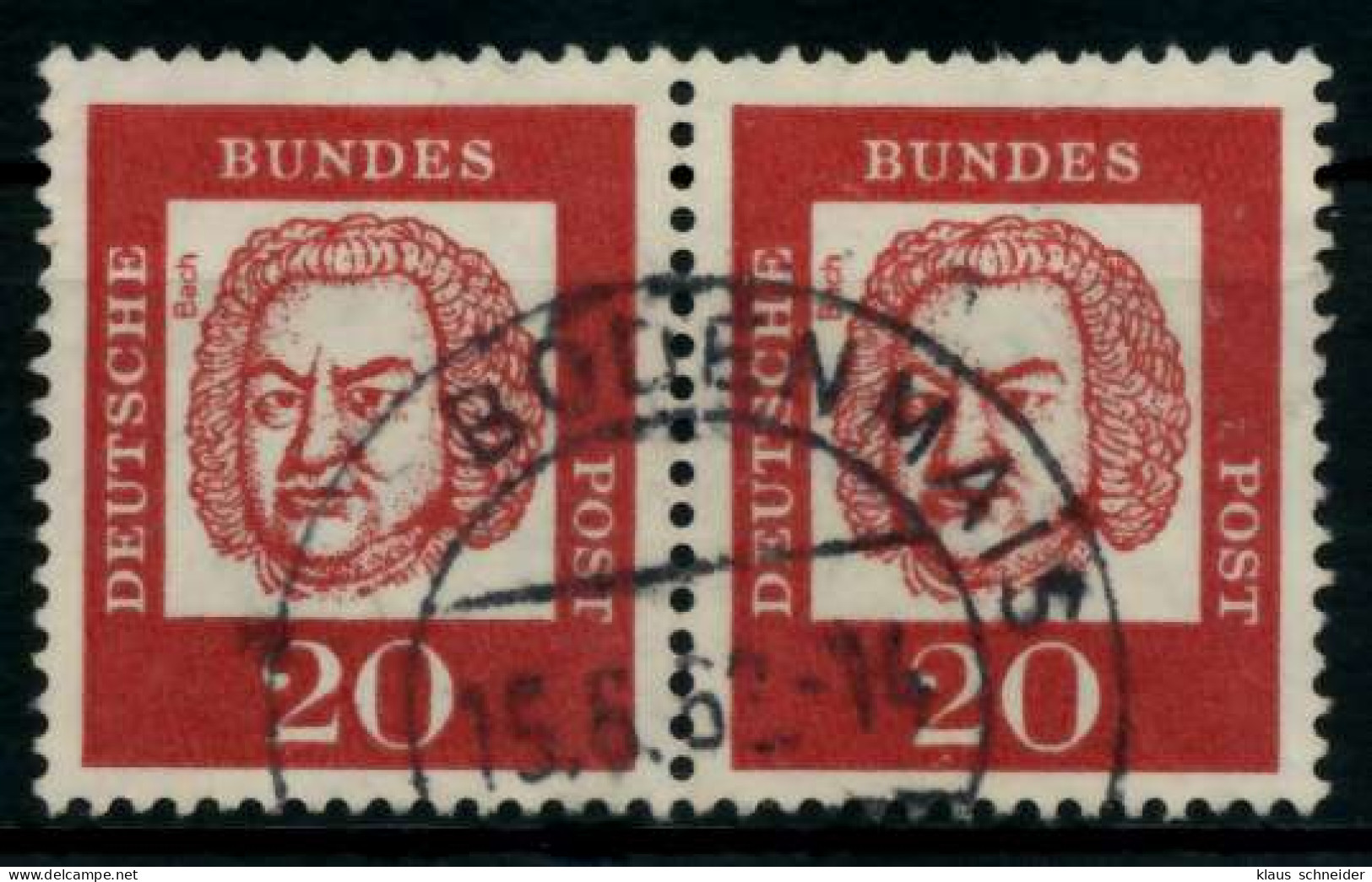 BRD DS BED. DEUT. Nr 352y Gestempelt WAAGR PAAR X95D0EE - Used Stamps