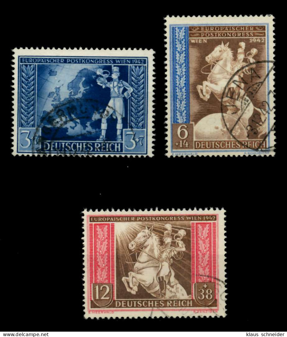 3. REICH 1942 Nr 820-822 Gestempelt X6F25CA - Used Stamps