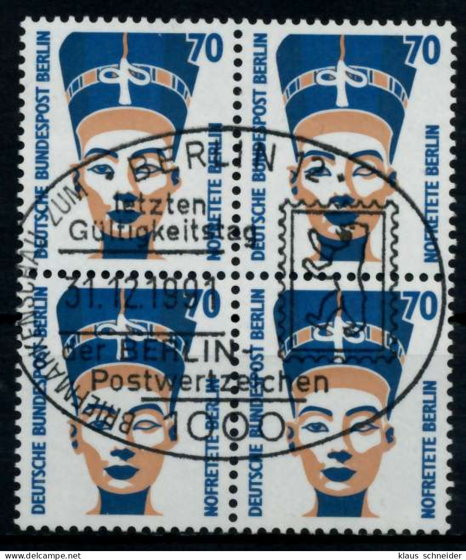 BERLIN DS SEHENSW Nr 814 Zentrisch Gestempelt VIERERBLOCK X72B1EE - Used Stamps