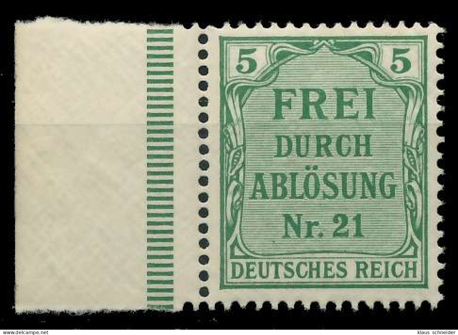 DEUTSCHES REICH DIENSTMARKEN 1903 05 Nr 3 Postfrisch SR X89C47E - Dienstmarken