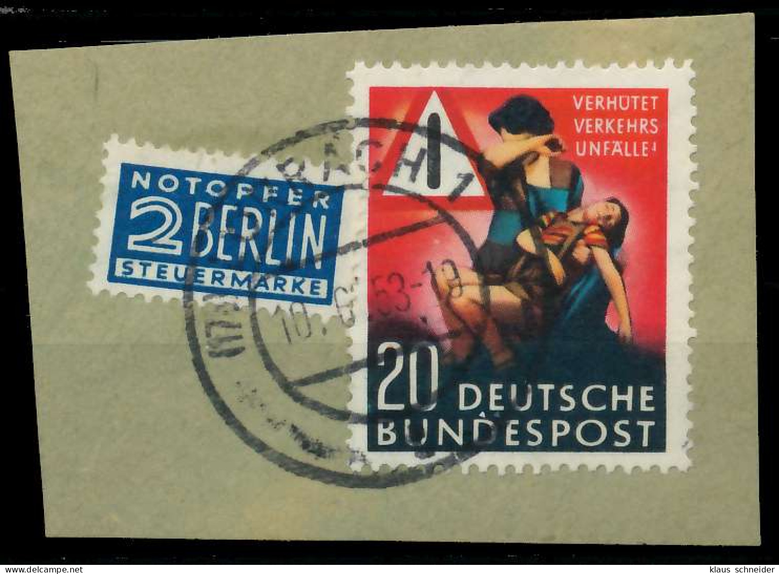 BRD 1953 Nr 162 Zentrisch Gestempelt Briefstück X89C5C2 - Usati