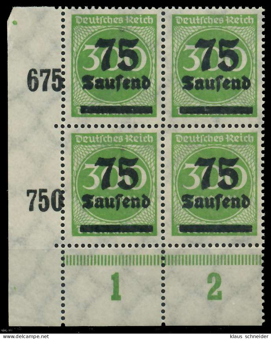 DEUTSCHES REICH 1923 HOCHINFLA Nr 286 Postfrisch VIERER X89C6DE - Unused Stamps