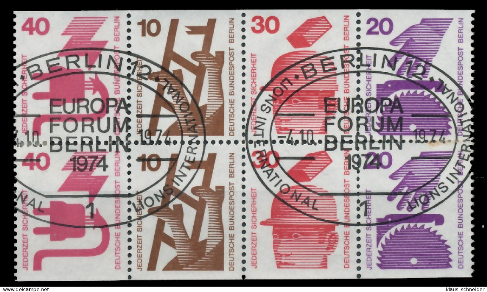 BERLIN HEFTCHENBLATT Nr HB 17 Zentrisch Gestempelt X901046 - Zusammendrucke
