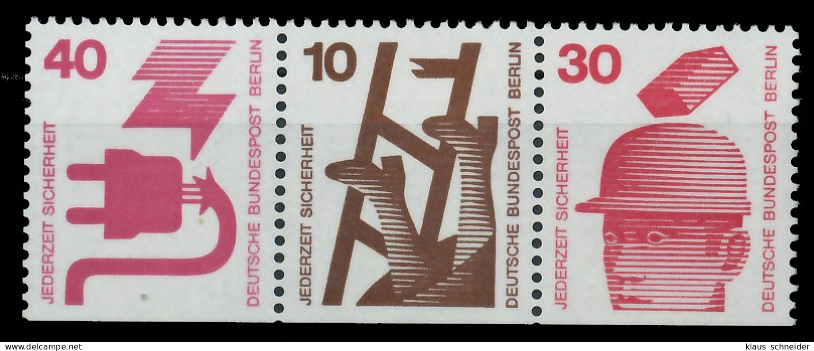 BERLIN ZUSAMMENDRUCK Nr W54 Postfrisch 3ER STR X901066 - Zusammendrucke