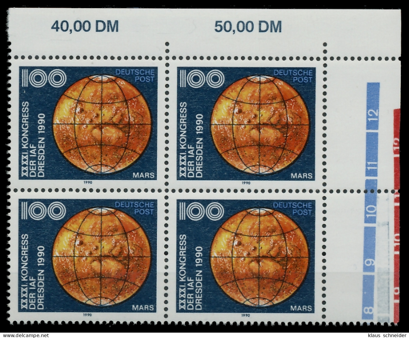 DDR 1990 Nr 3363 Postfrisch VIERERBLOCK ECKE-ORE X020932 - Neufs