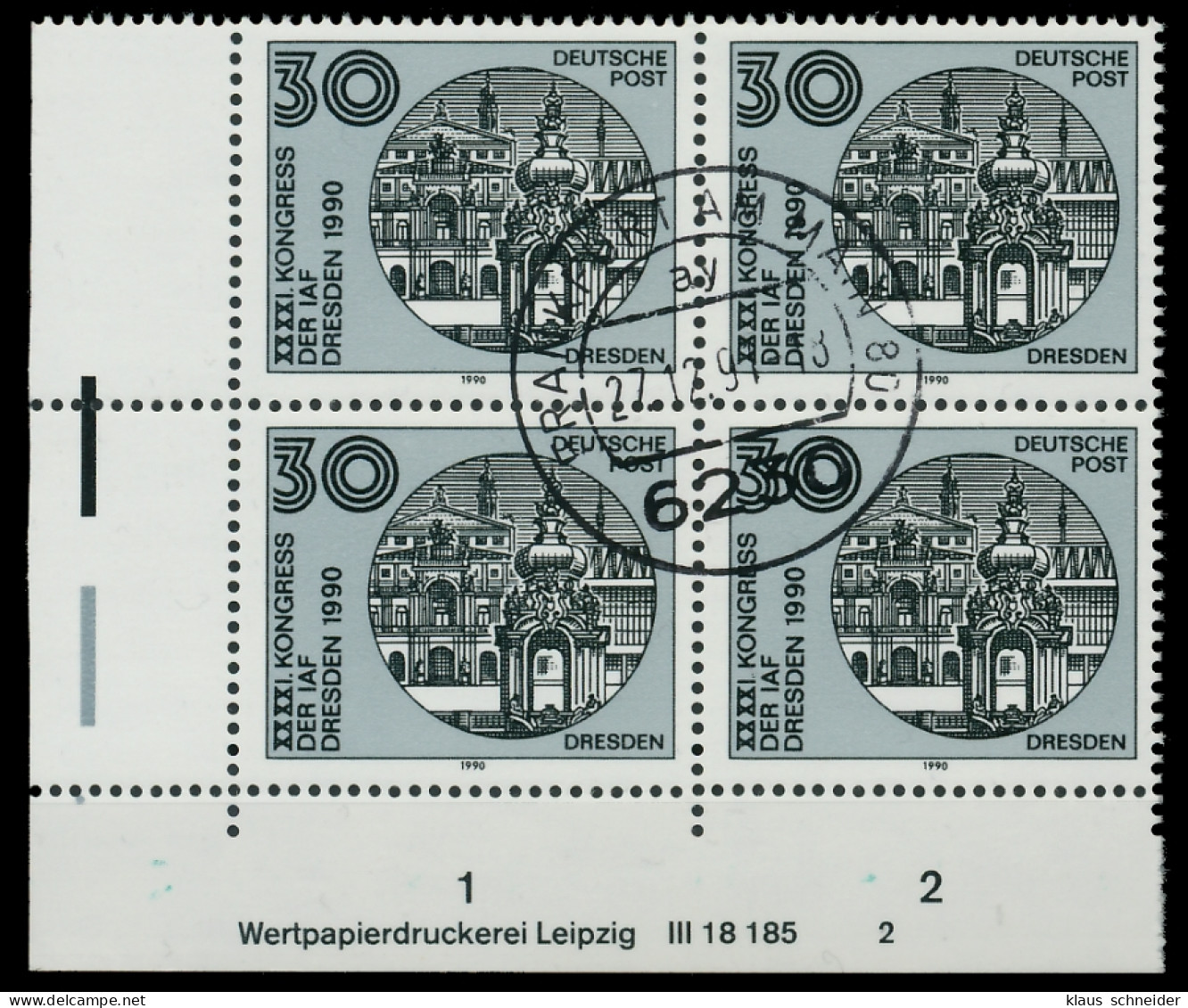 DDR 1990 Nr 3360 DV WPL 2 Zentrisch Gestempelt WAAGR PAAR EC X0209CE - Used Stamps