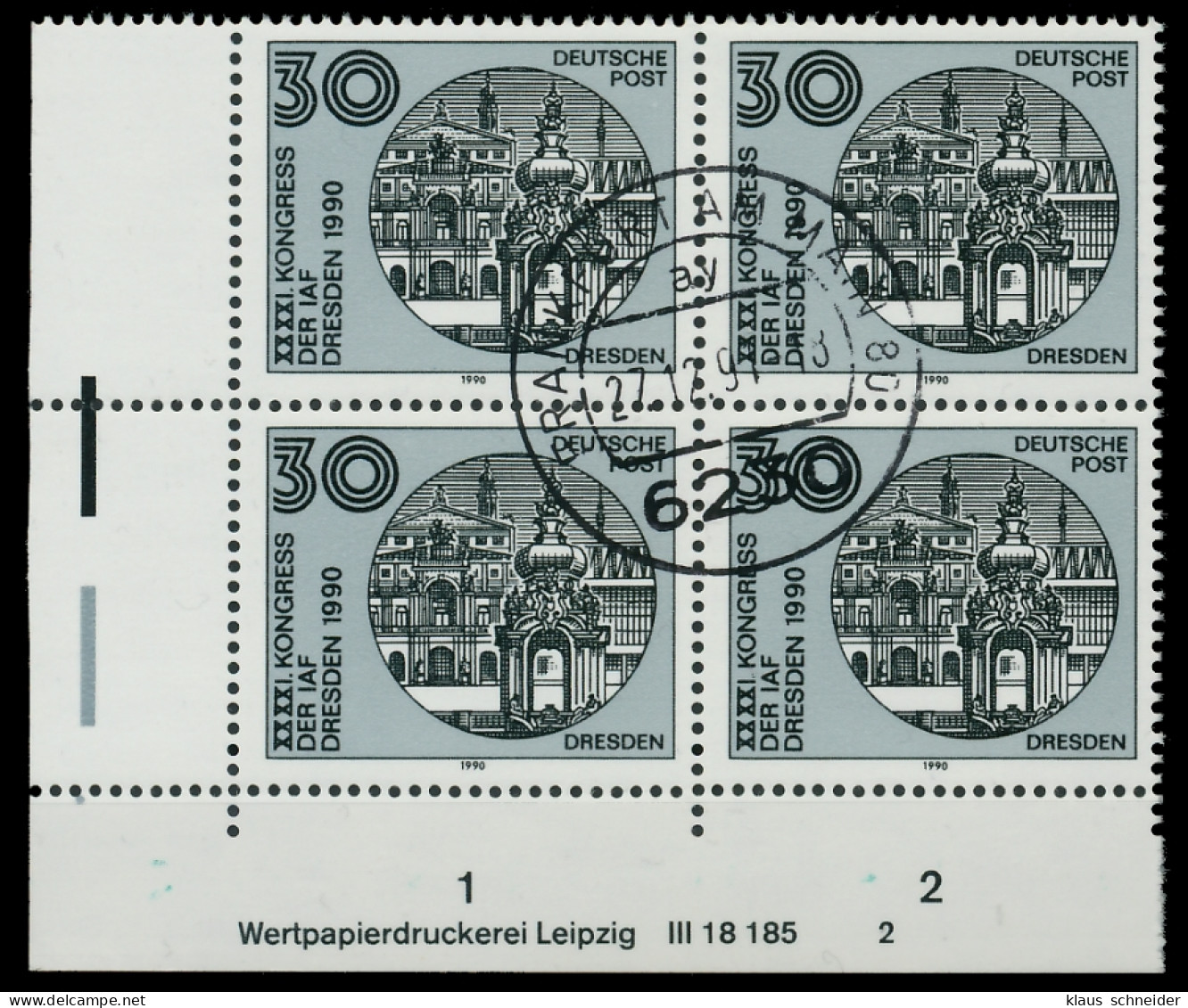 DDR 1990 Nr 3360 DV WPL 2 Zentrisch Gestempelt WAAGR PAAR EC X0209CE - Gebraucht