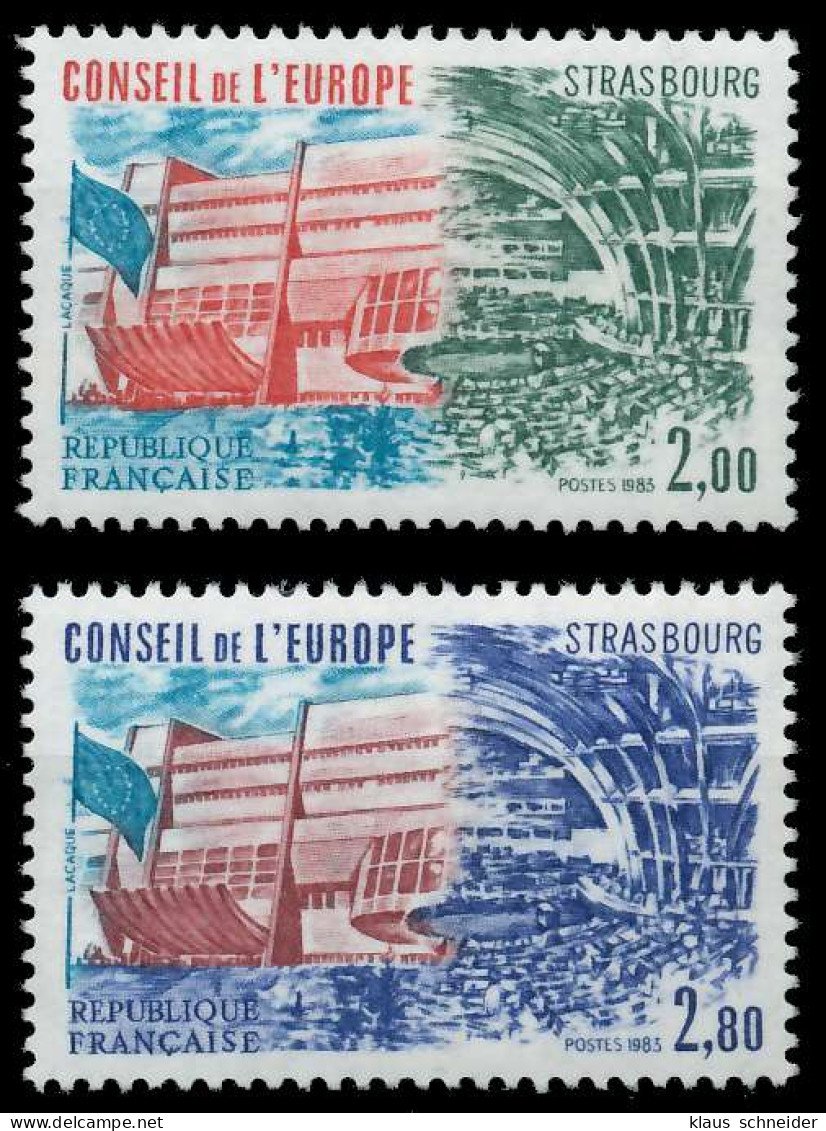 FRANKREICH DIENSTMARKEN EUROPARAT Nr 32-33 Postfrisch SAE3E6E - Mint/Hinged