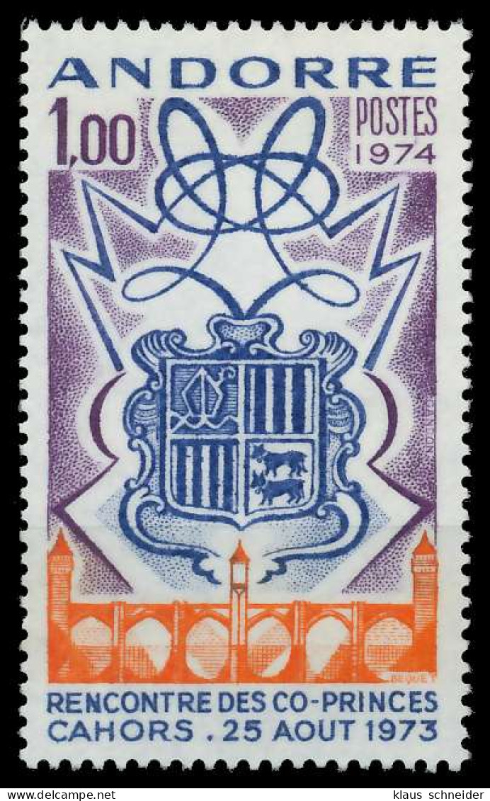 ANDORRA (FRANZ. POST) 1974 Nr 260 Postfrisch SB1494A - Unused Stamps